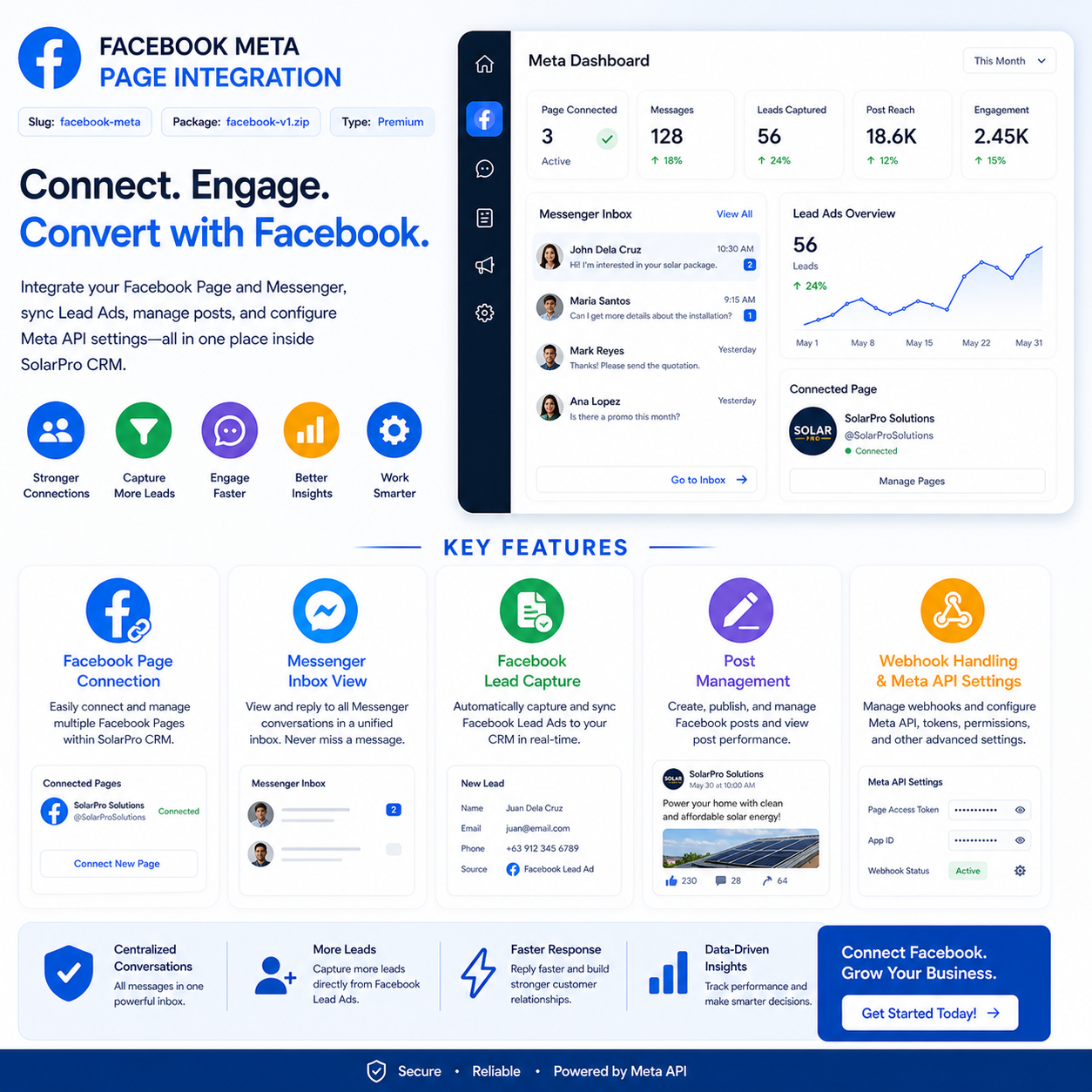 Facebook Page Integration for Solarpro screenshot